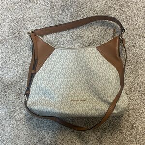 Michael Kors Tan and Cream Shoulder Bag